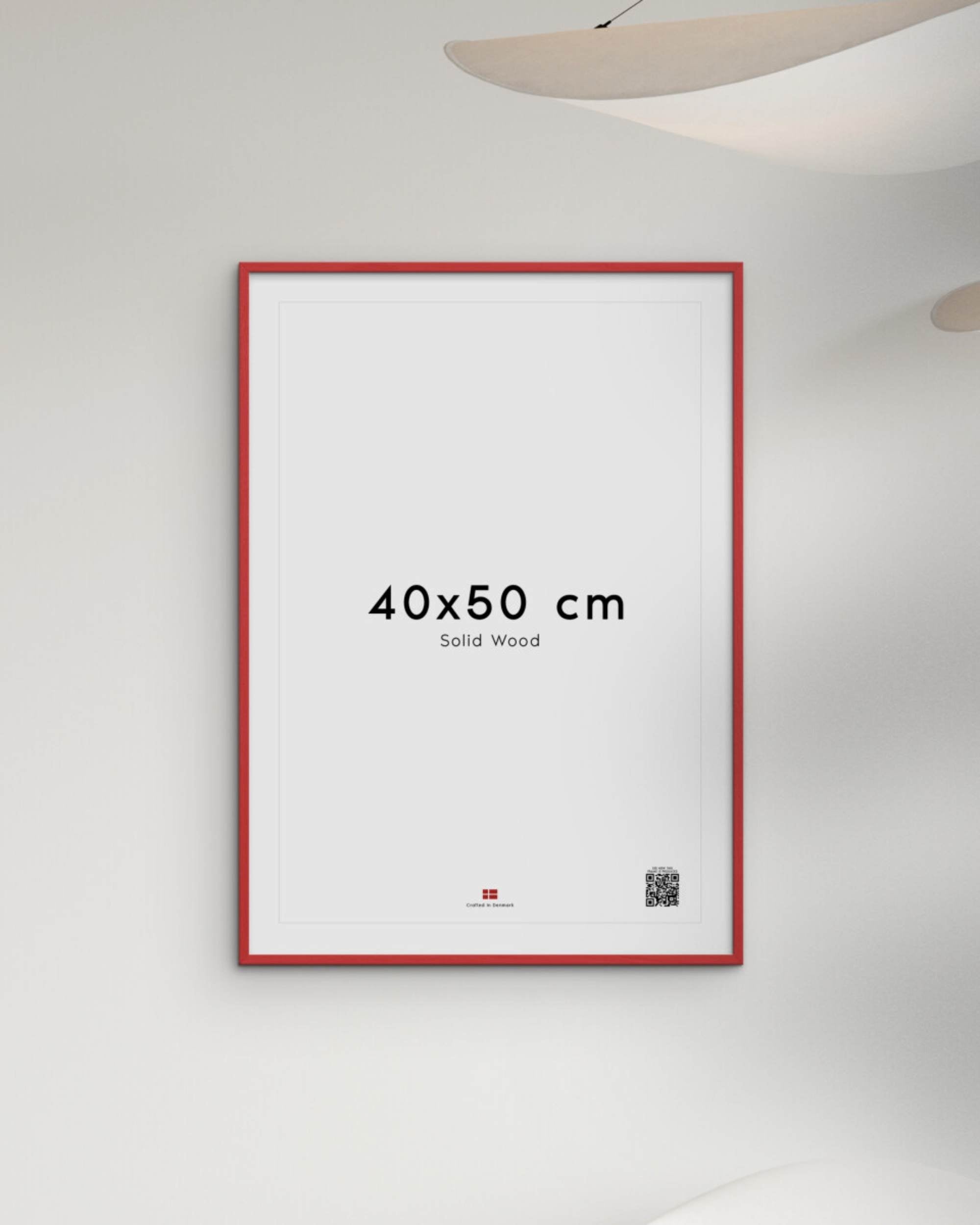 RĂžd bilderamme i heltre og glass fra Poster & Frame