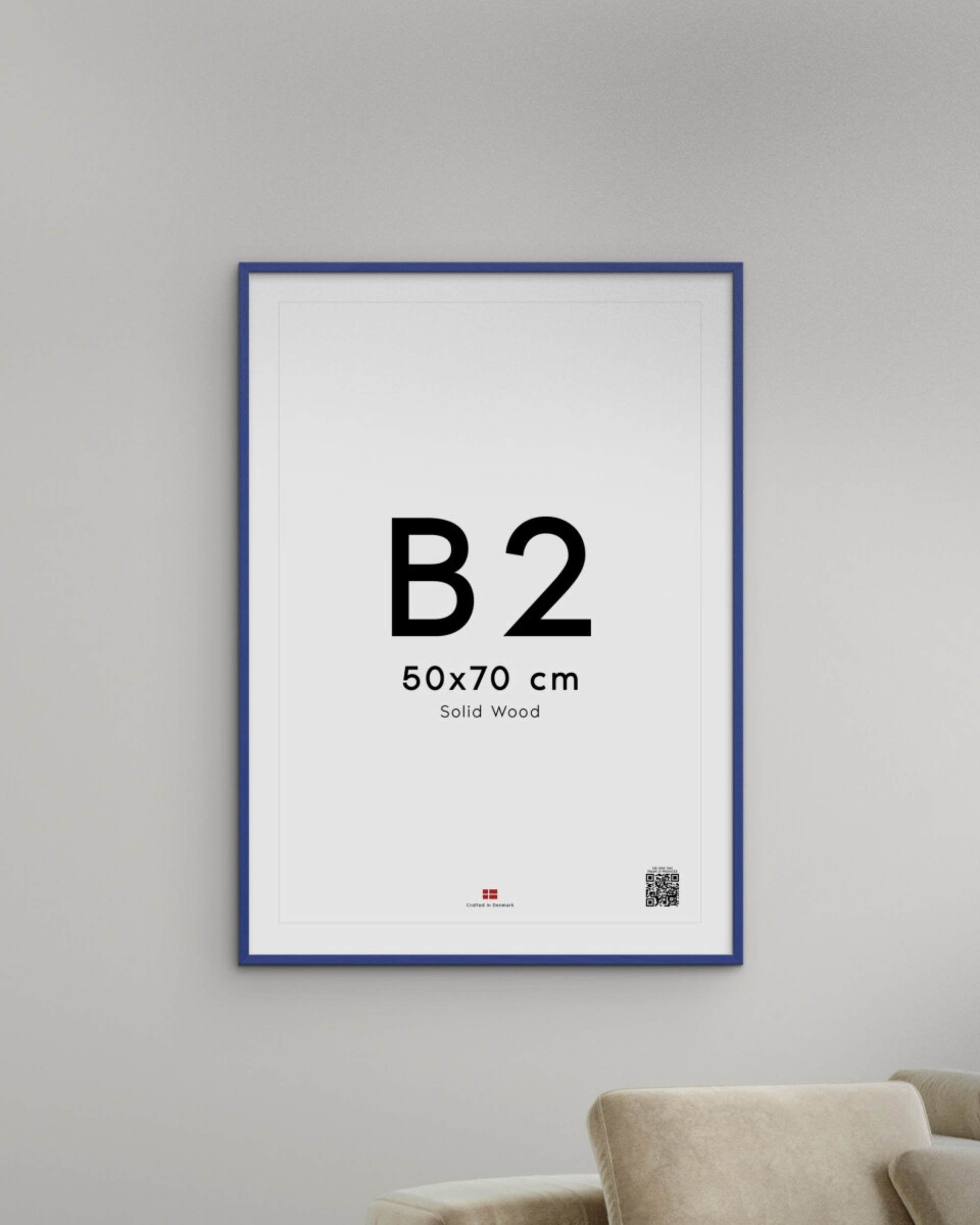 BlÄ bilderamme i heltre og glass fra Poster & Frame