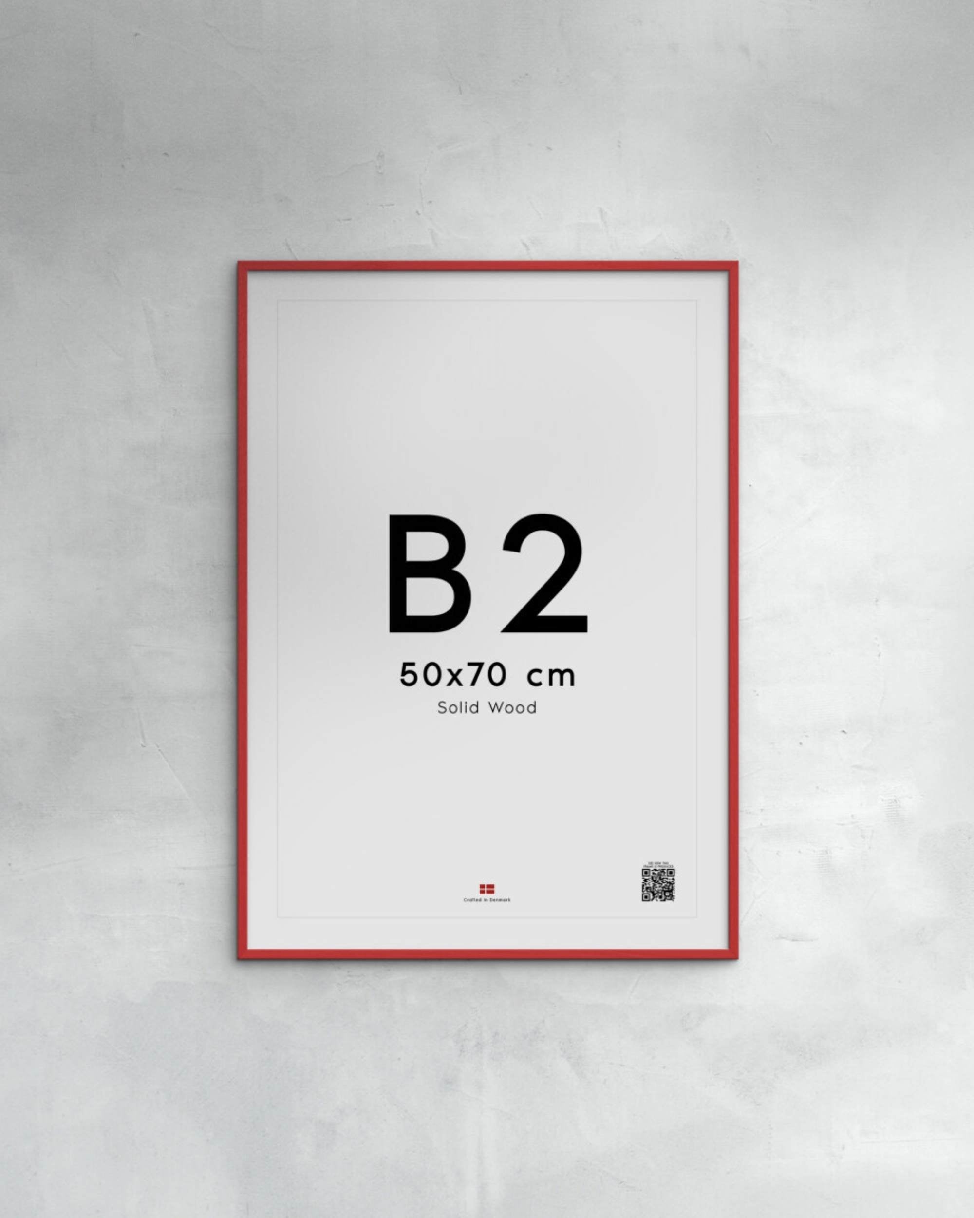 RĂžd bilderamme i heltre og glass fra Poster & Frame