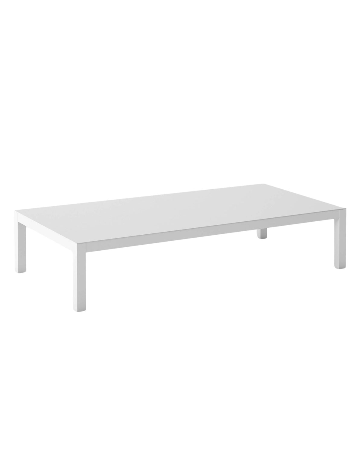Fiam DOMINO 486 bord/toseter modul i matt grå aluminium, lav rektangulær form og solide ben