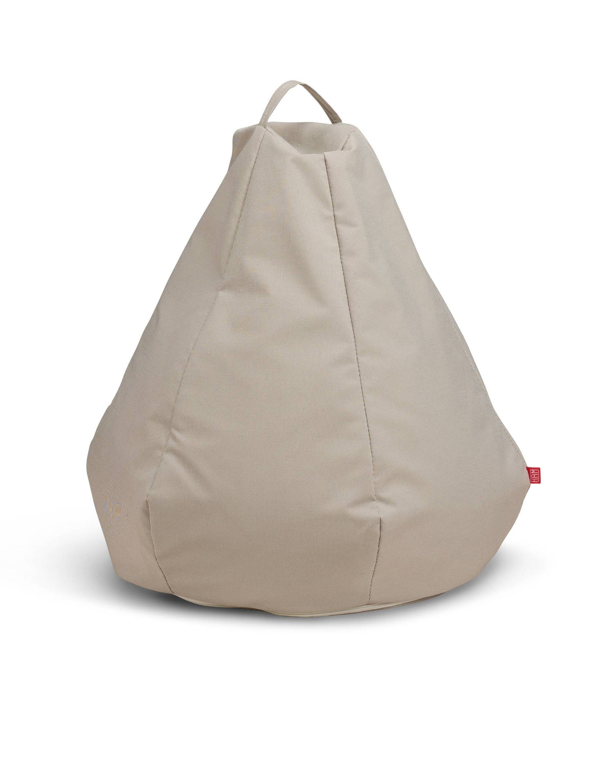 Fiam Bean Bag pute i lys beige olefinestoff med ribbet tekstur og hank pÄ toppen