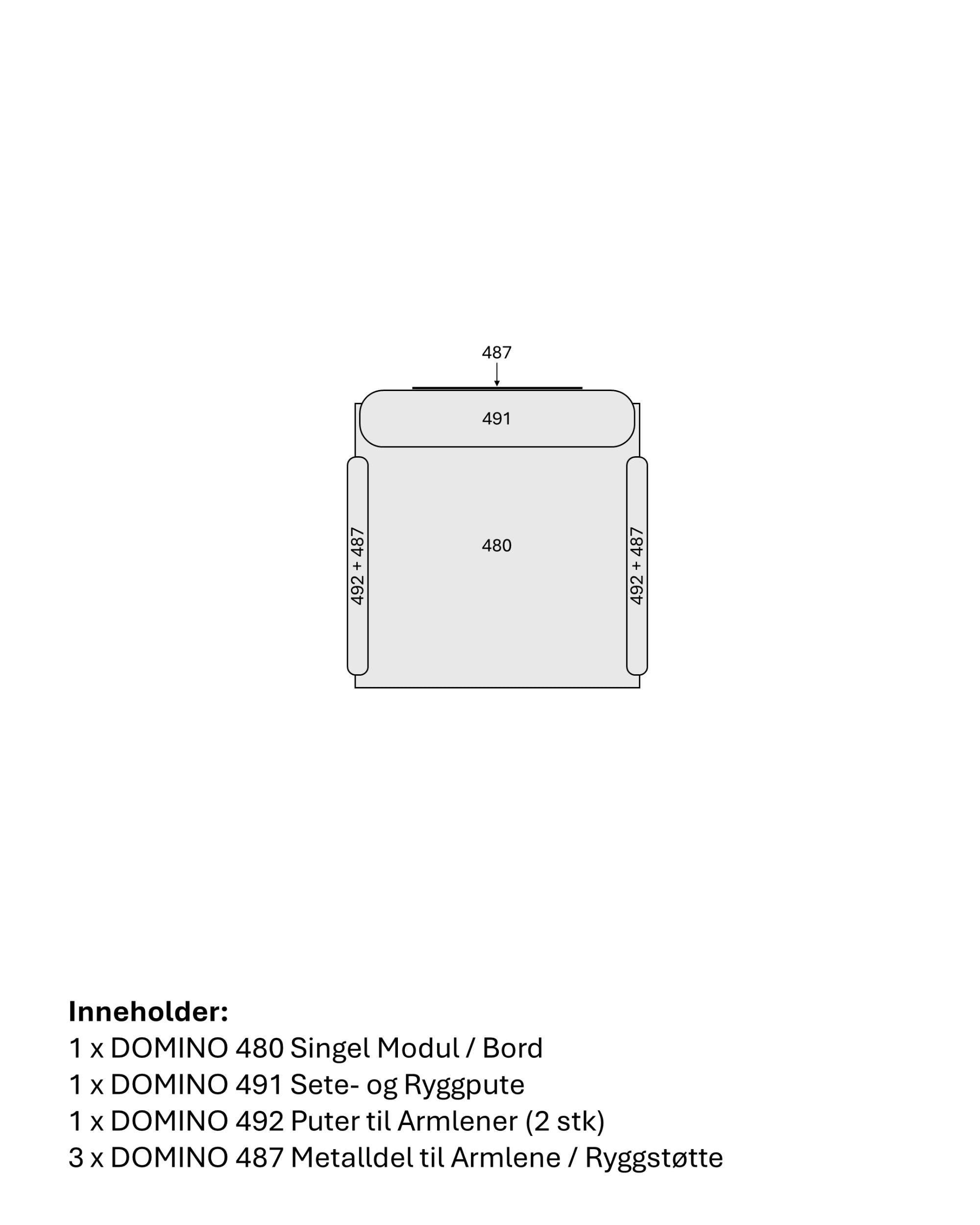 DOMINO Poltrona Stol (ferdig kombinasjon) fra FIAM