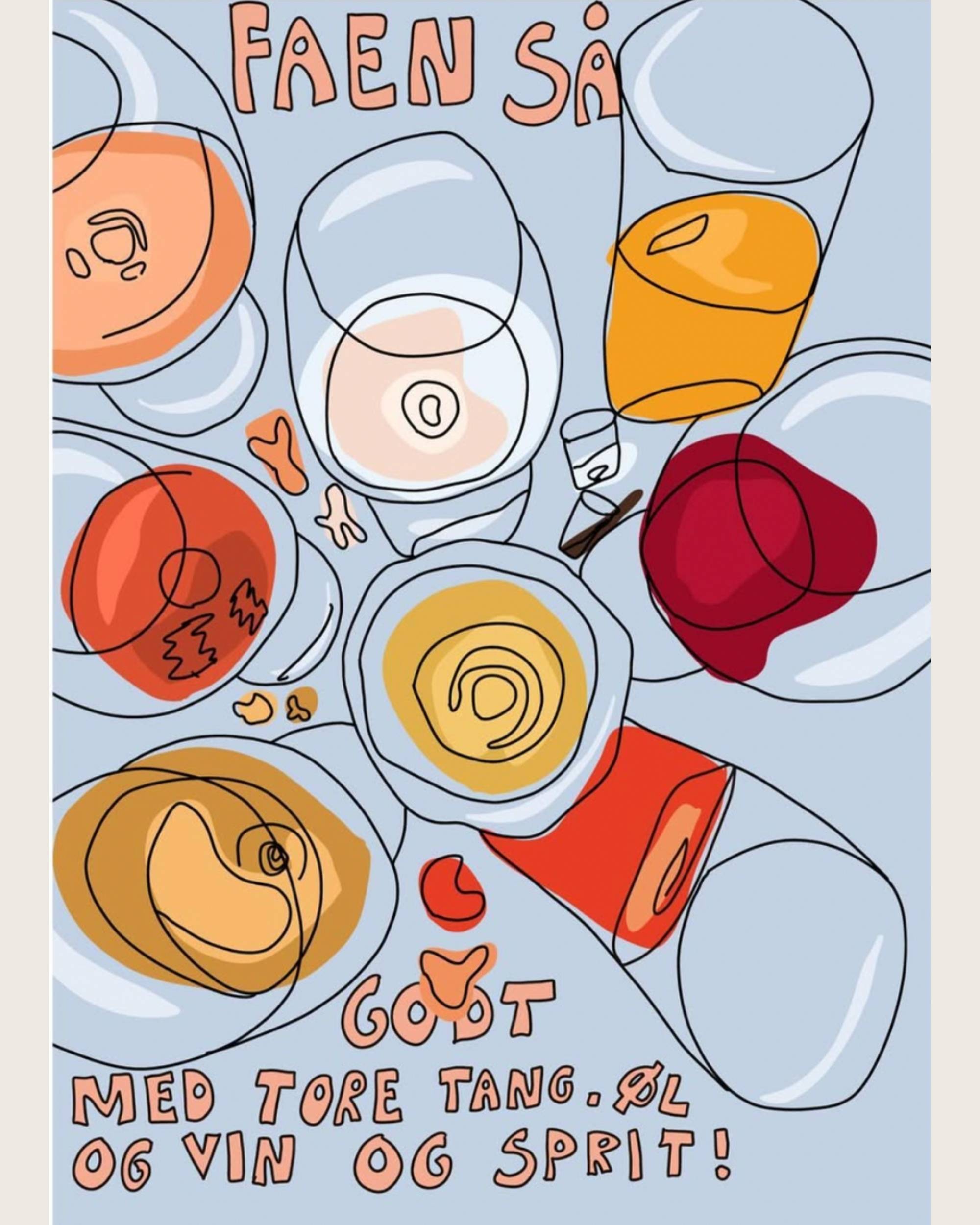 Faen så deilig med tore tang, øl og vin og sprit