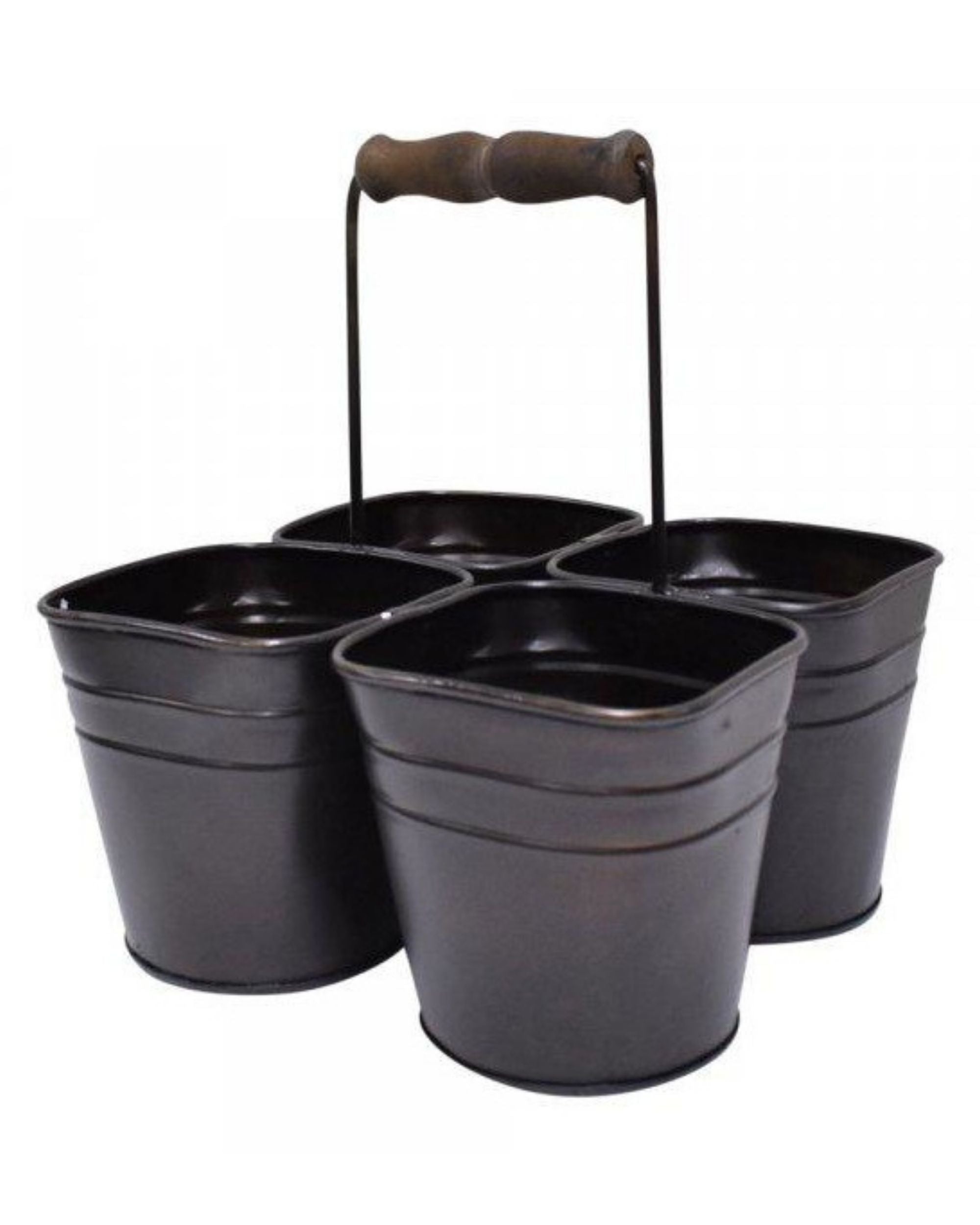 Jernpotter sammensatte 4 stk i mørk finish fra Sjælsø Nordic