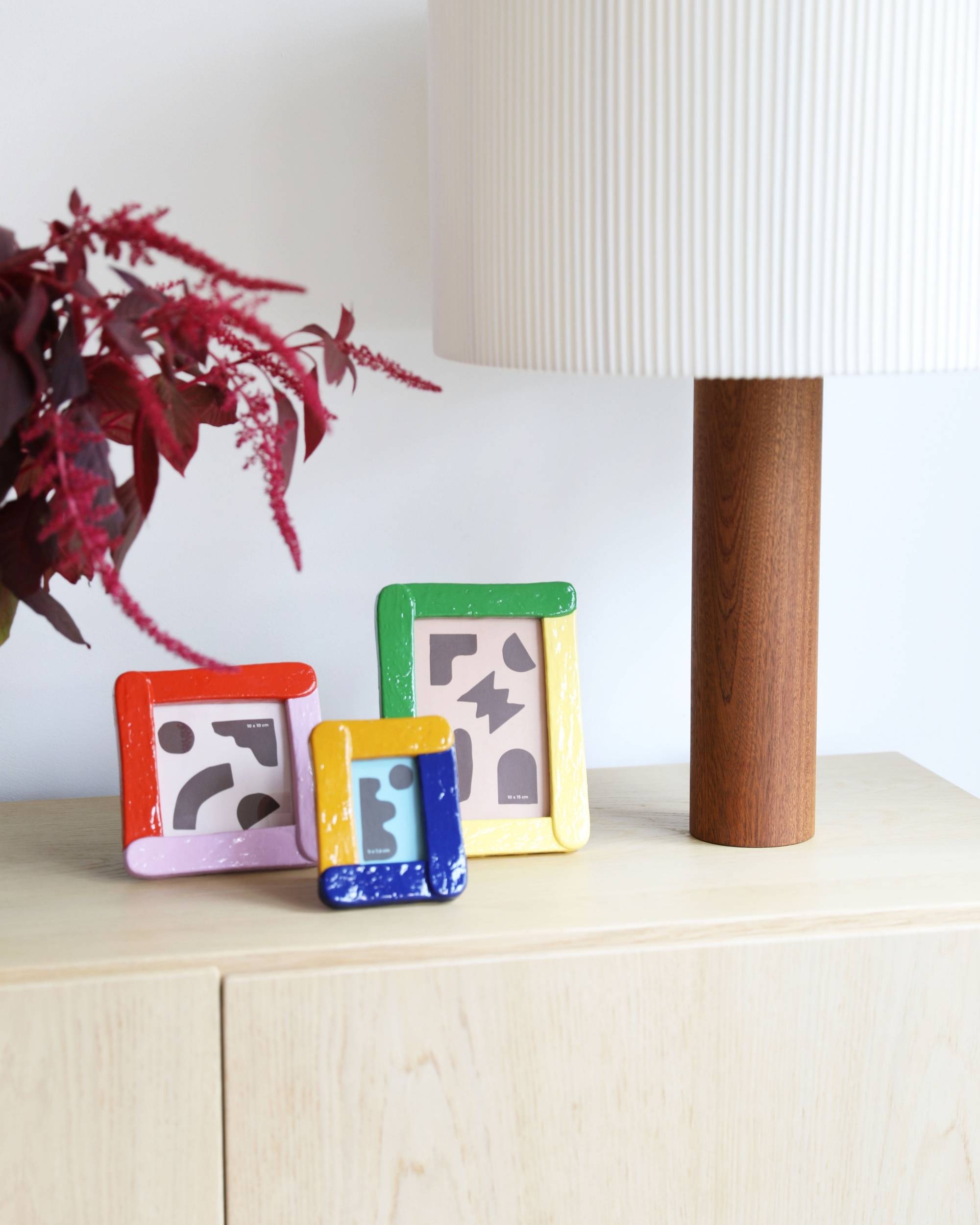 Bilderamme Duo, grønn og gul