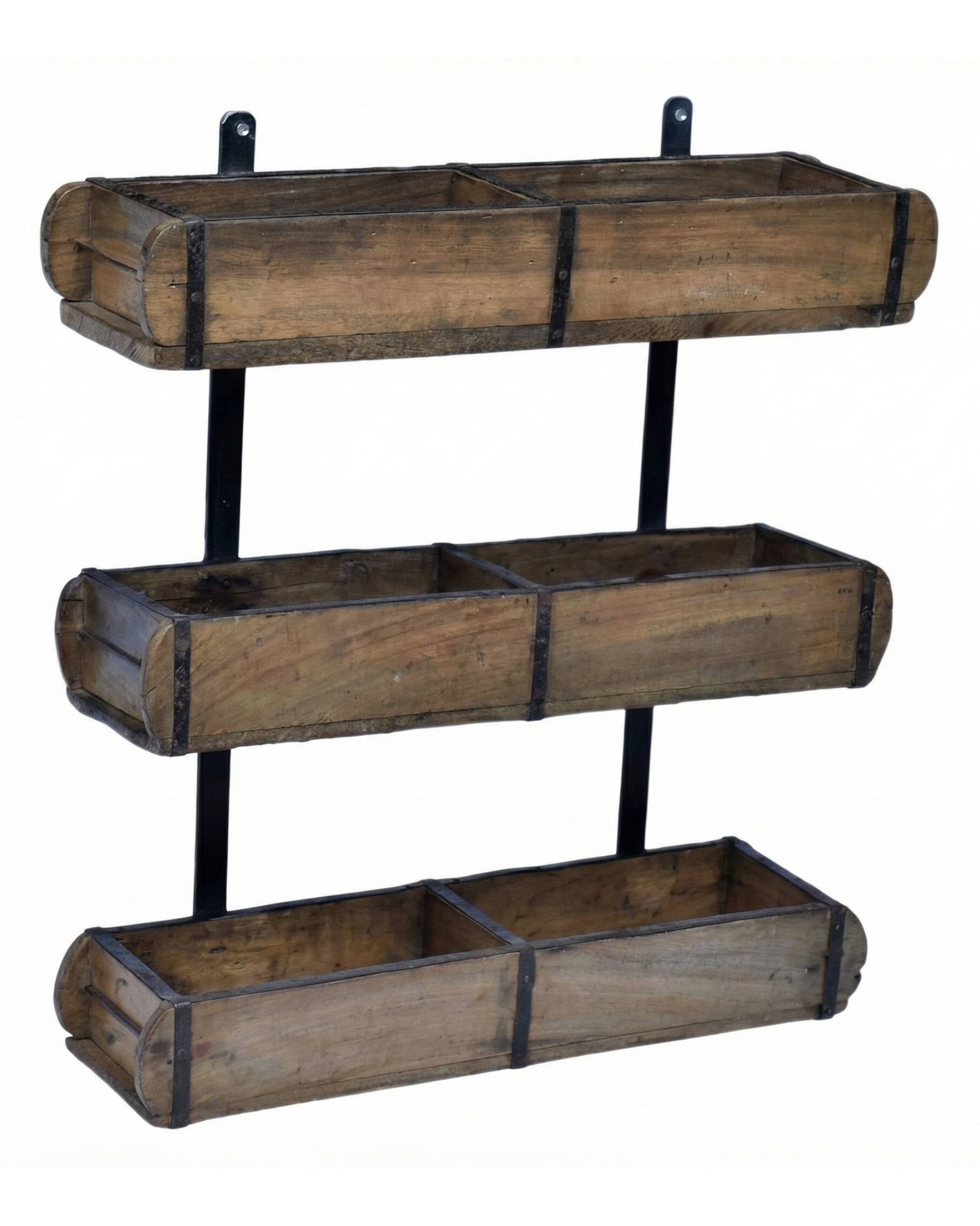 Trehylle med 6 bokser fra Sjælsø Nordic