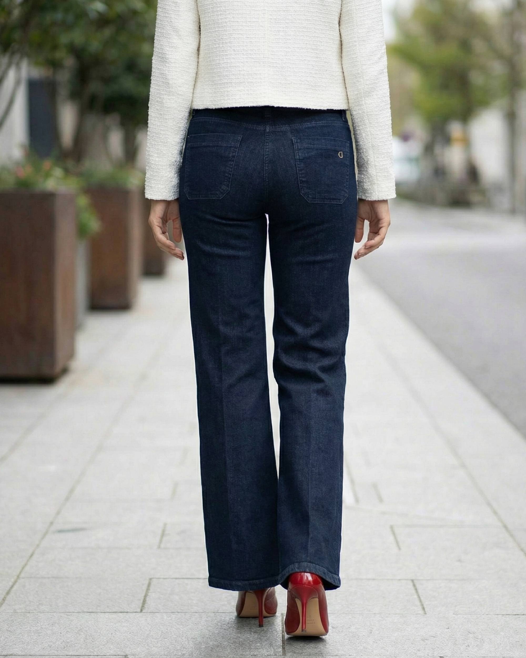 Tess Wide Leg Modern Rinsed fra Cambio