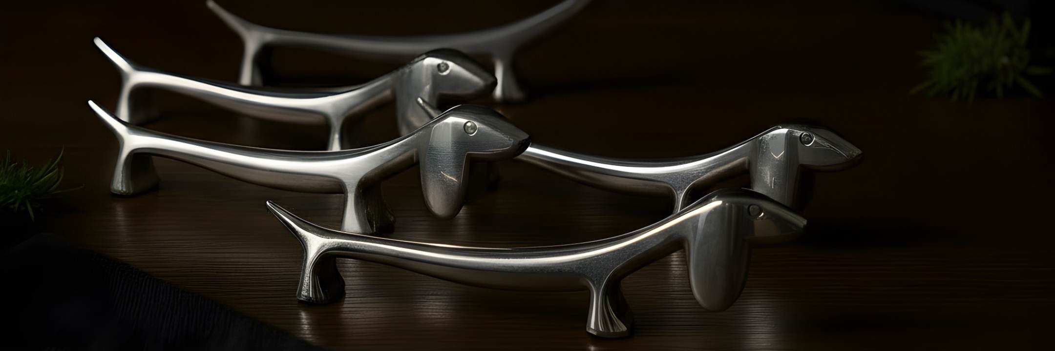 Rustfritt stål hund bestikkholder