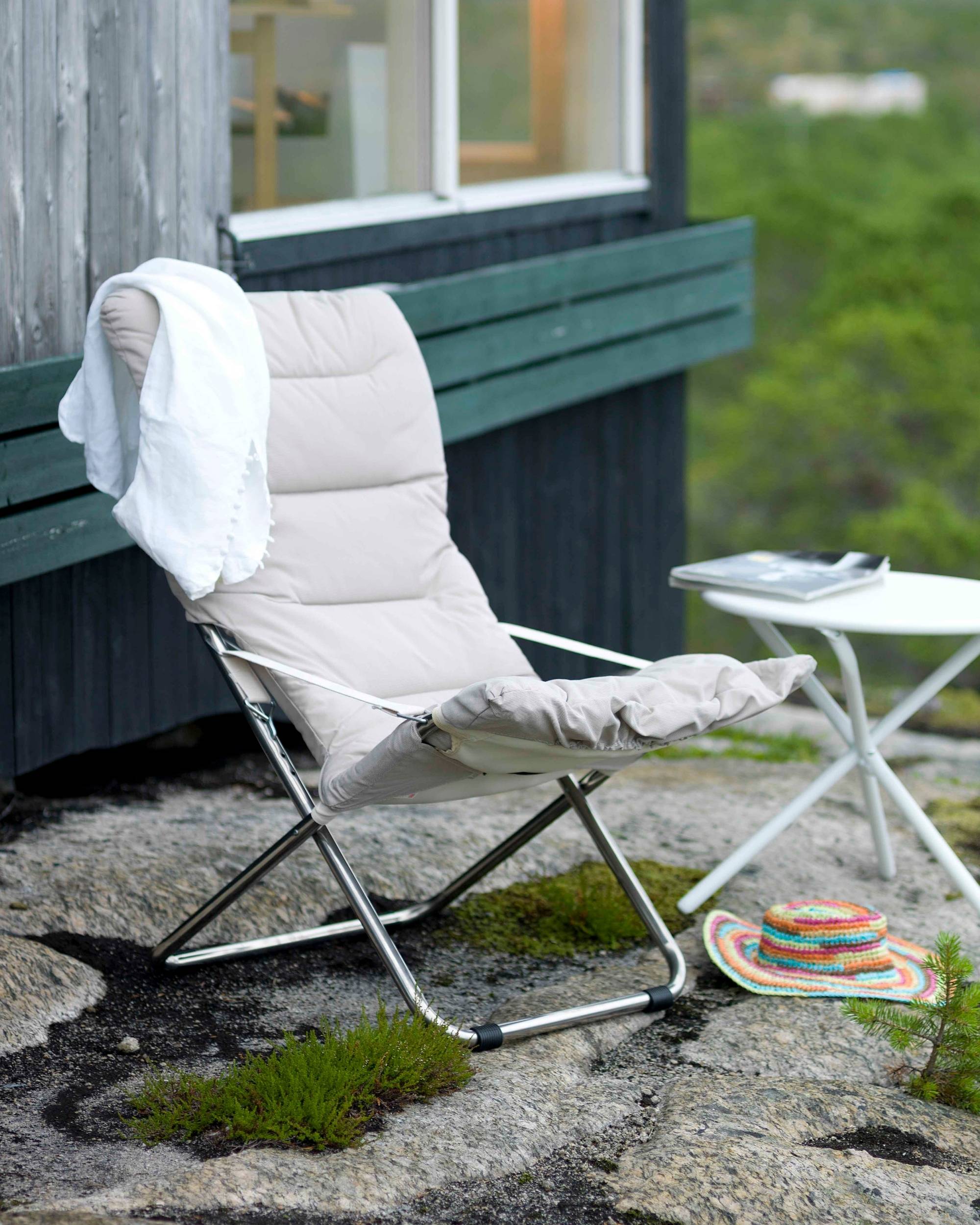 Fiam FIesta Soft solstol i beige | utestol til hytta