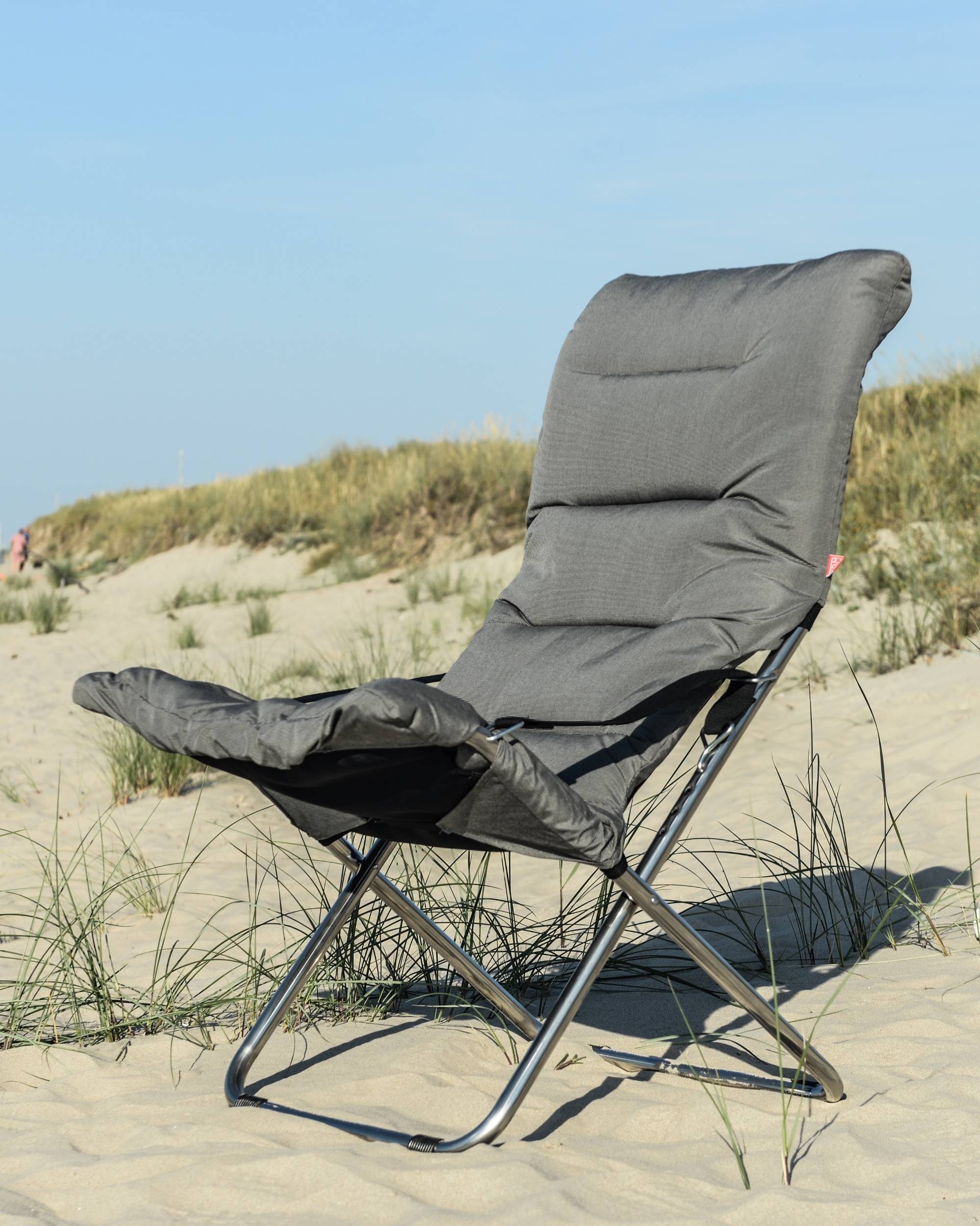 Fiam Fiesta Soft solstol med pute i fargen gråhvit