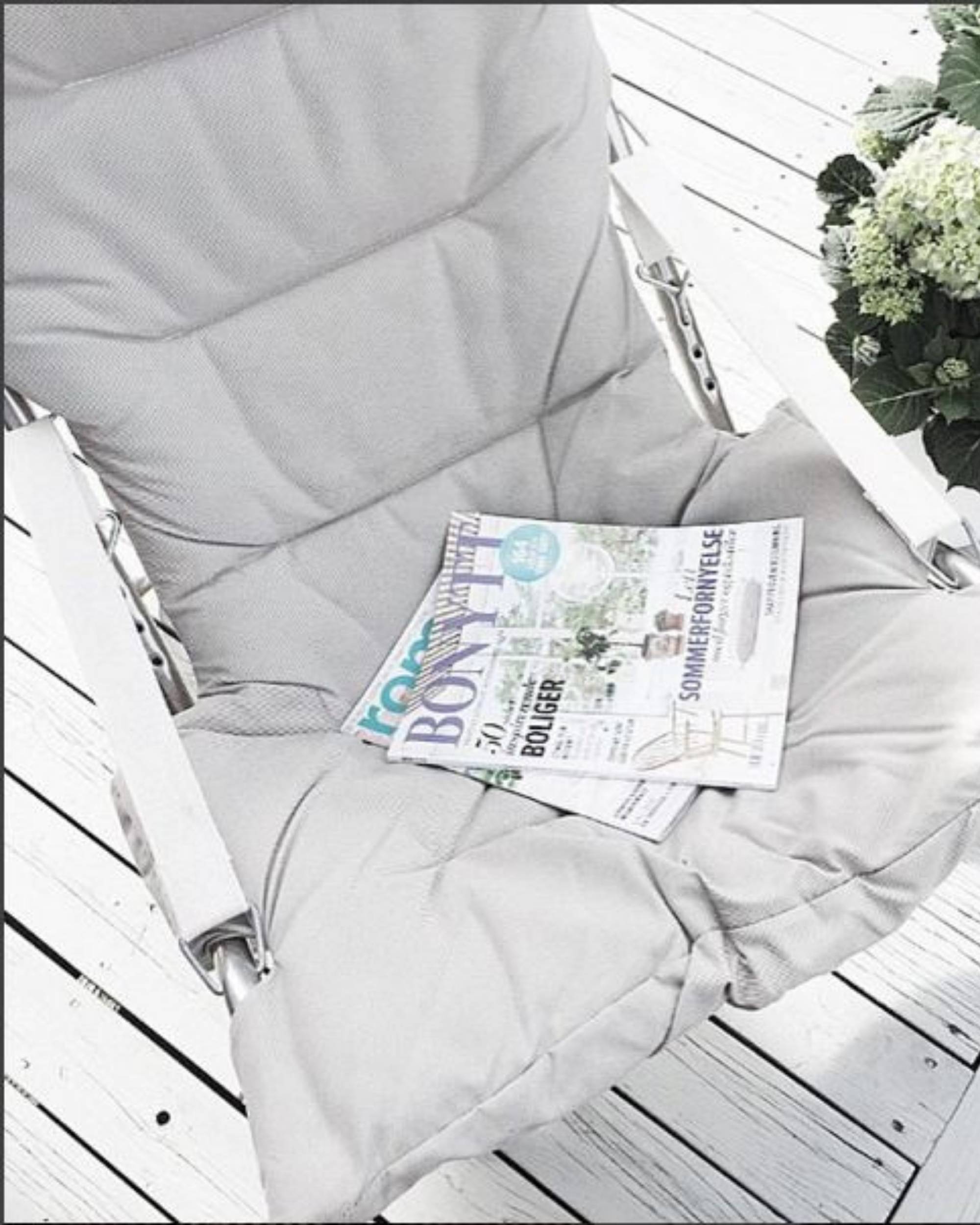 Fiam Fiesta Soft solstol med pute på terrassen