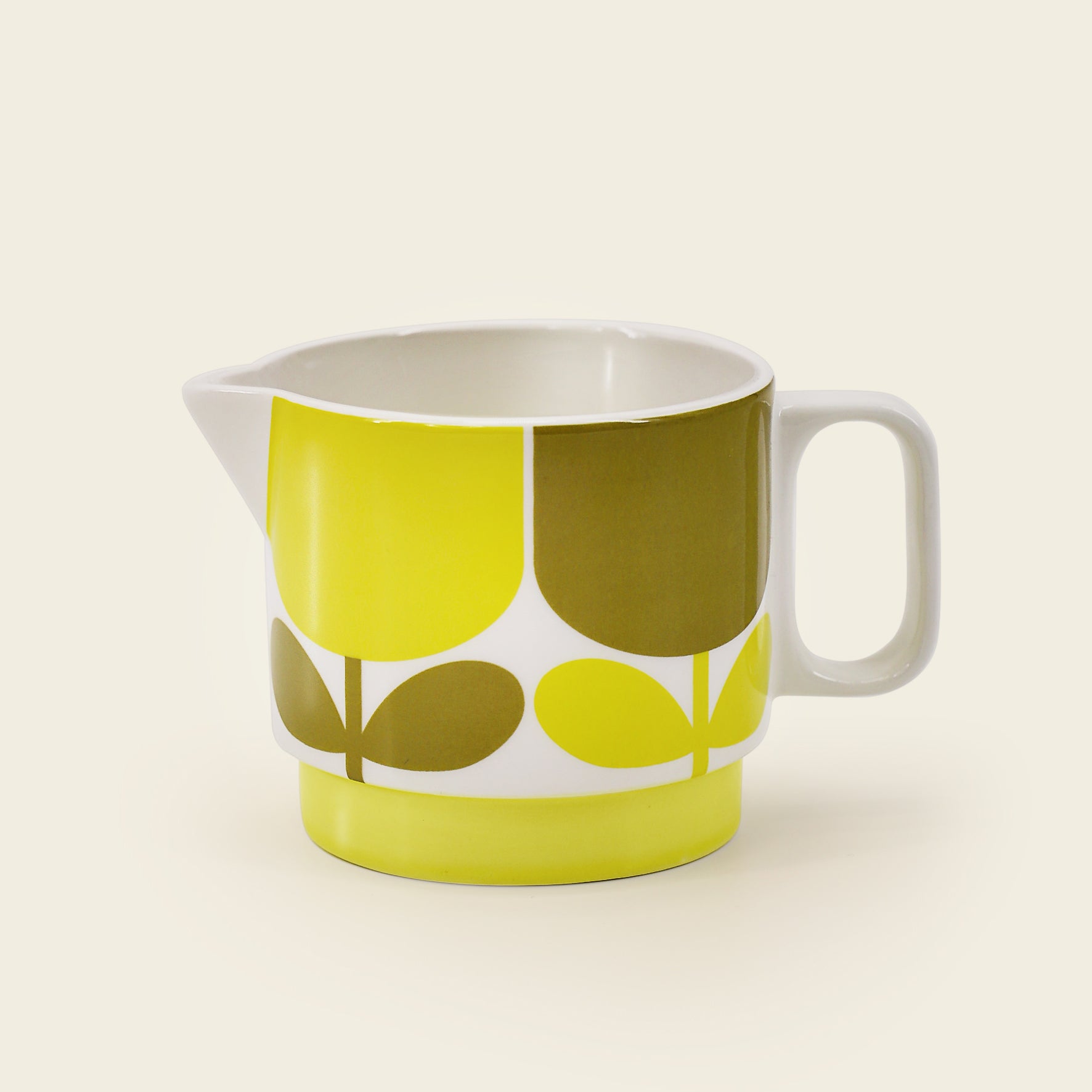 Fløtemugge, Block Flower Ochre, fra Orla Kiely