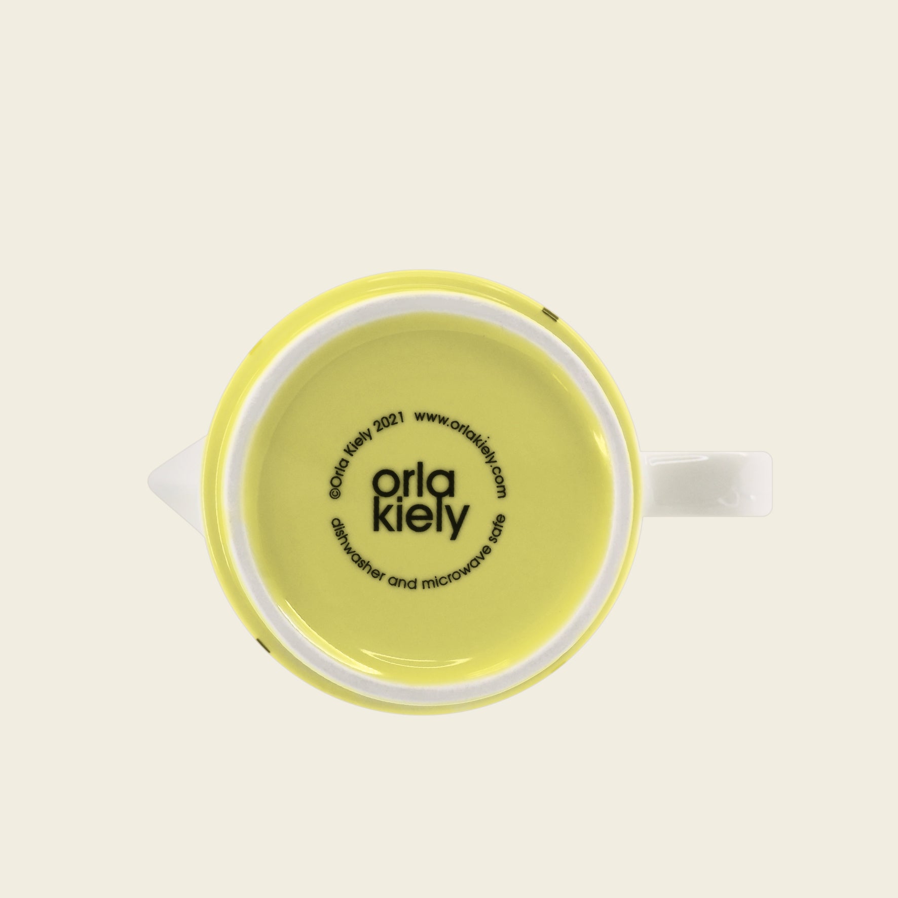 Fløtemugge, Block Flower Ochre, fra Orla Kiely