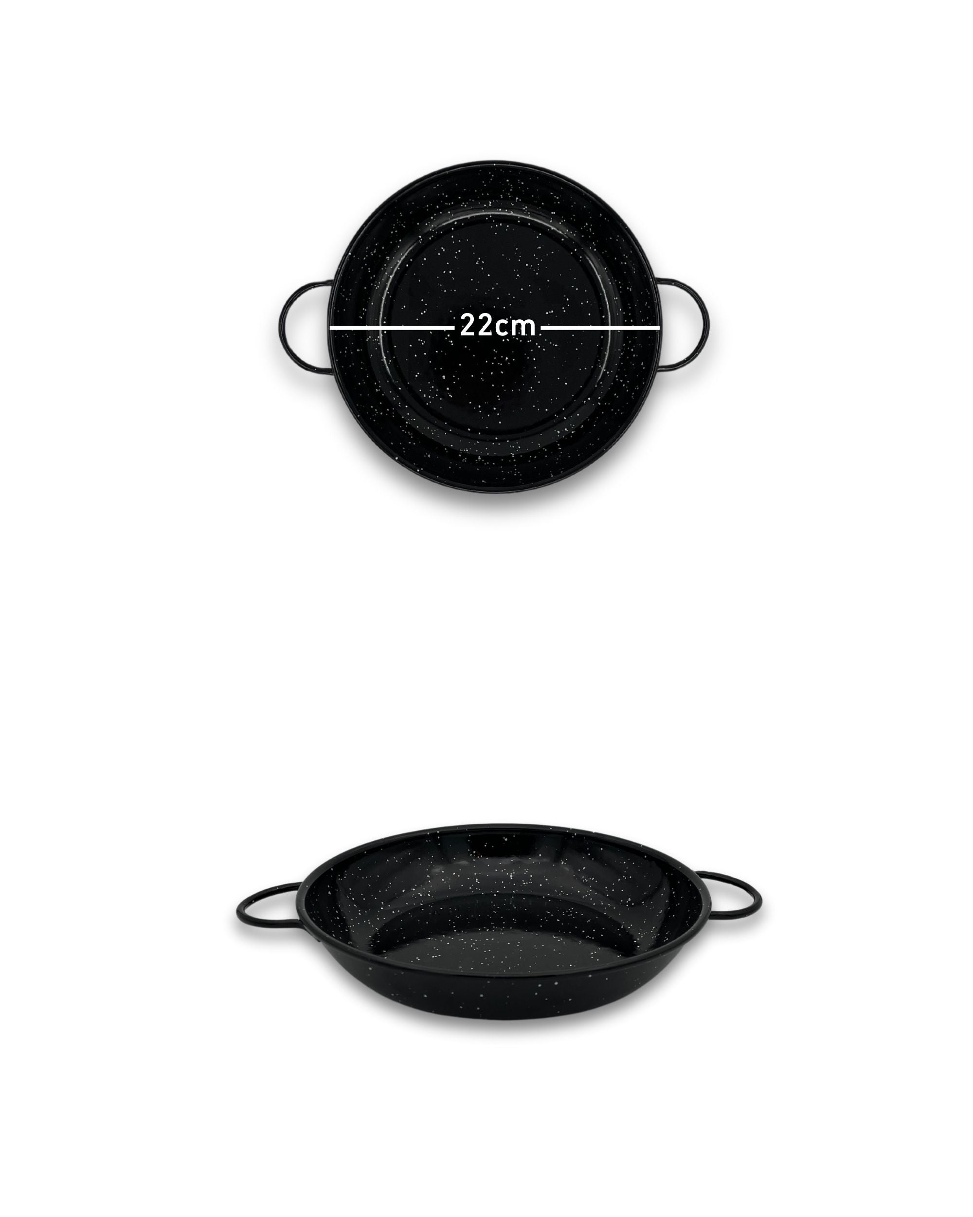 Emaljerte panner med høy kant fra Vaello