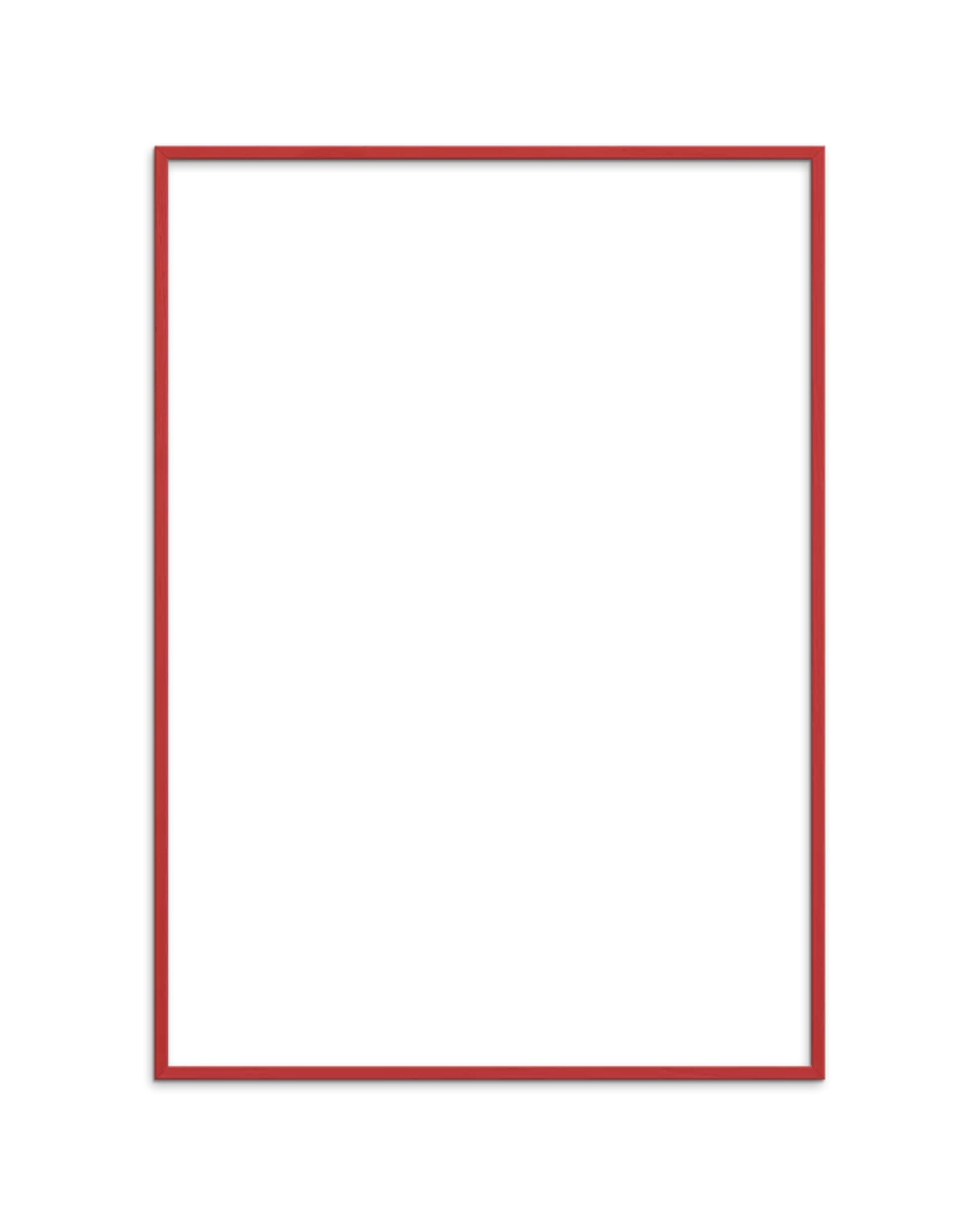 Poster & Frame bilderamme, elegant rød ramme i heltre med tynn profil for bilder i format 70x100cm