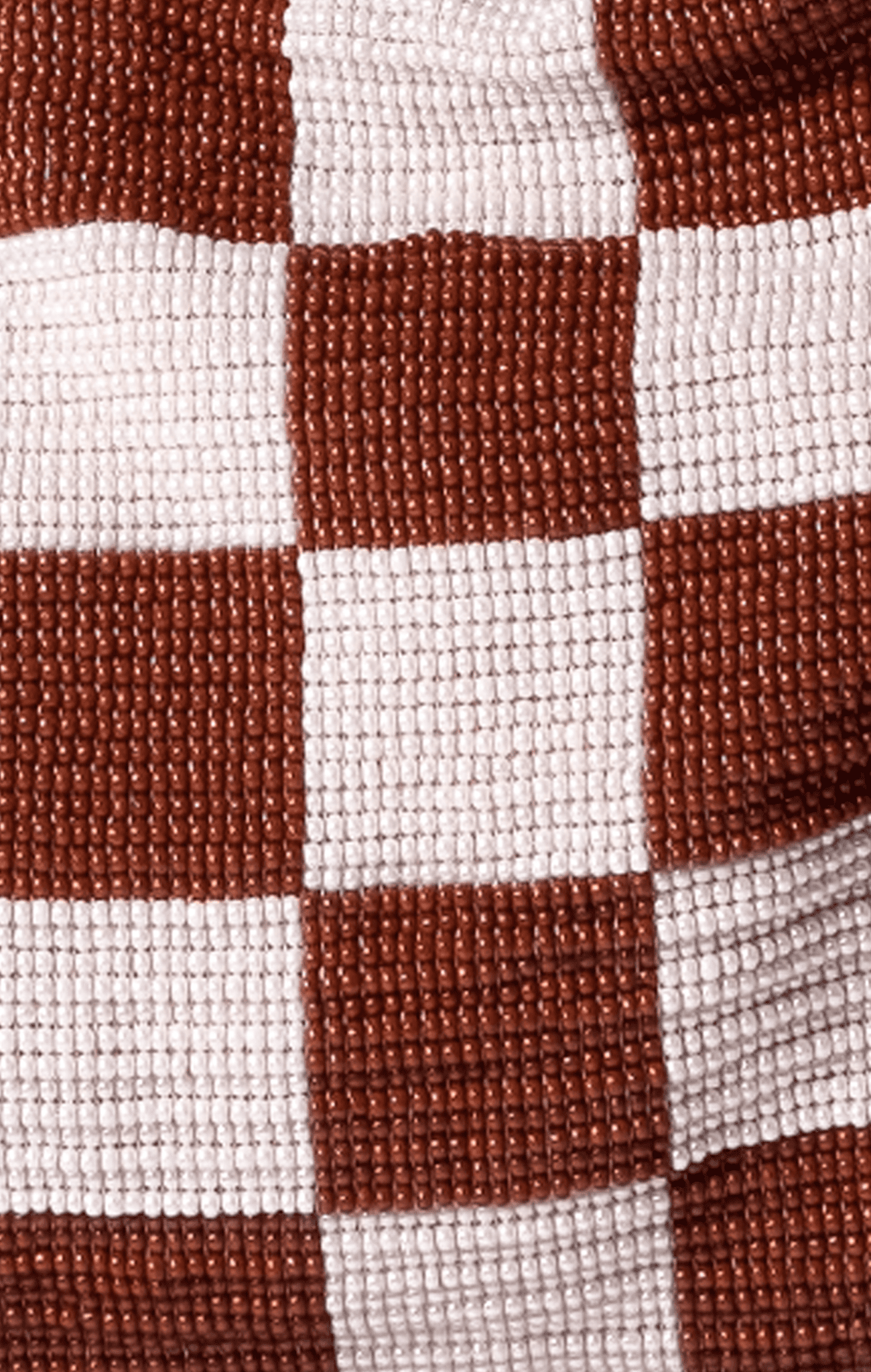 Chaquira Chain Baguette - Checkered Brown Brown