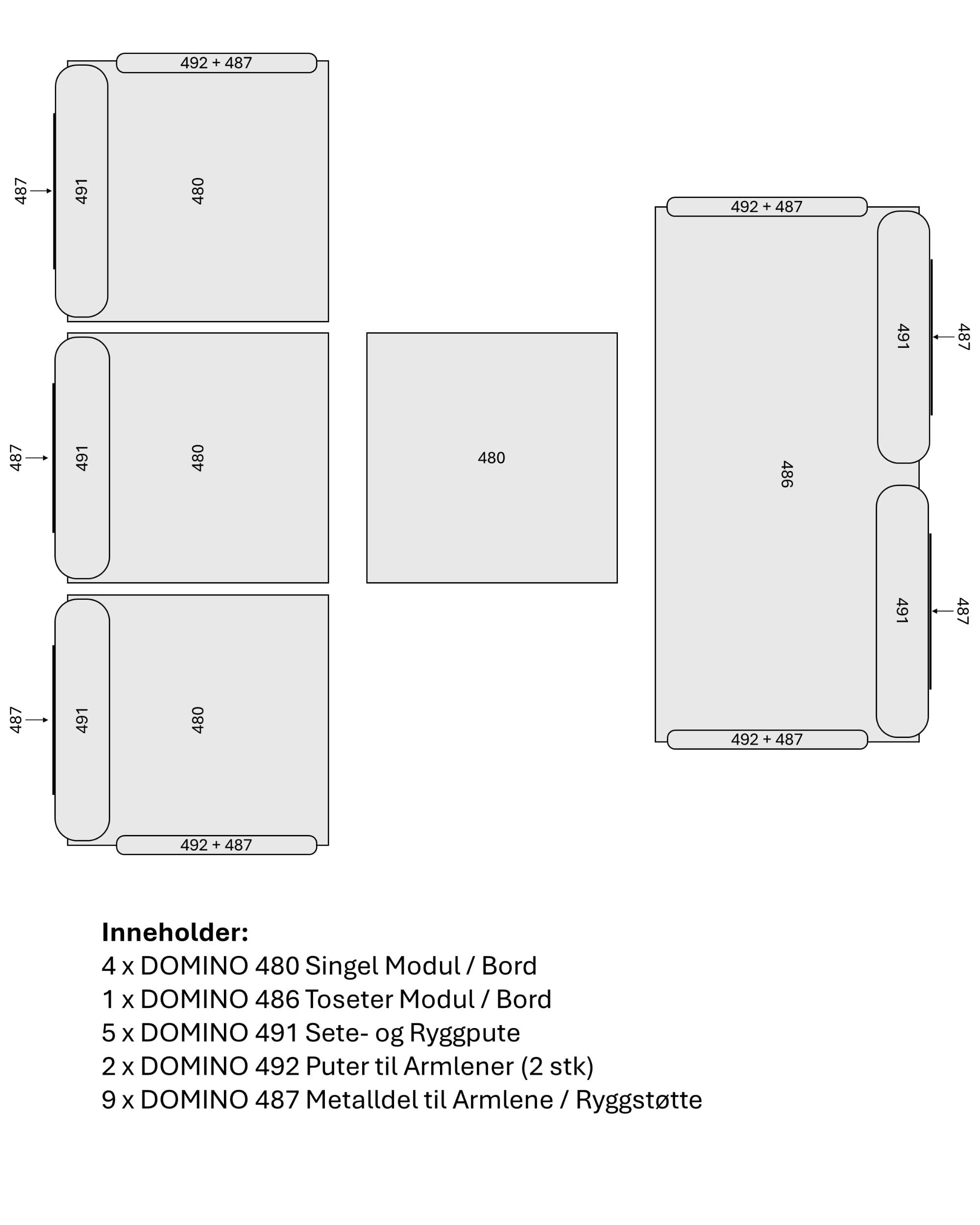 DOMINO Comfort Lounge (ferdig kombinasjon) fra FIAM