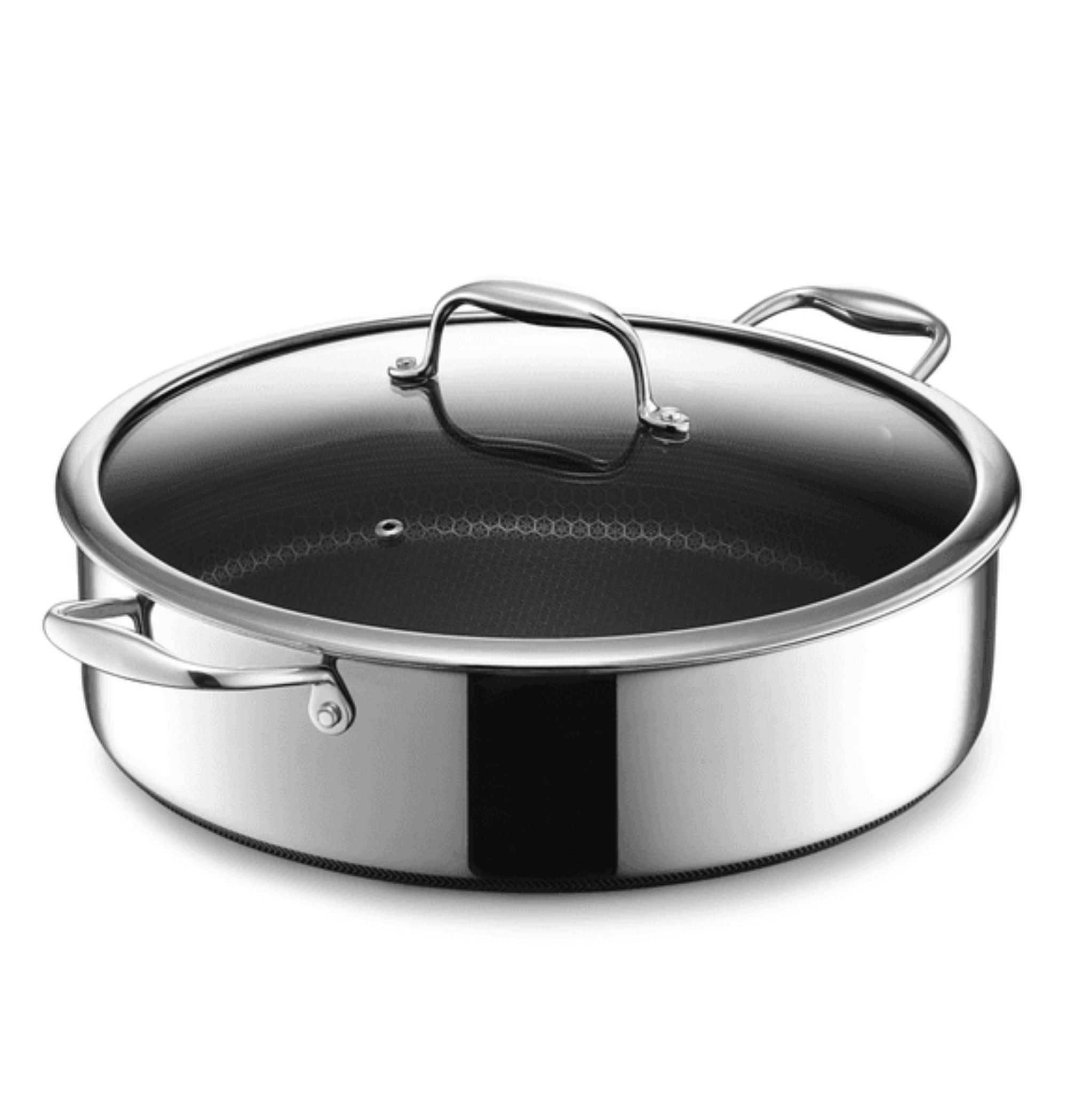 Dyp stekepanne med lokk fra Hexclad (30cm)