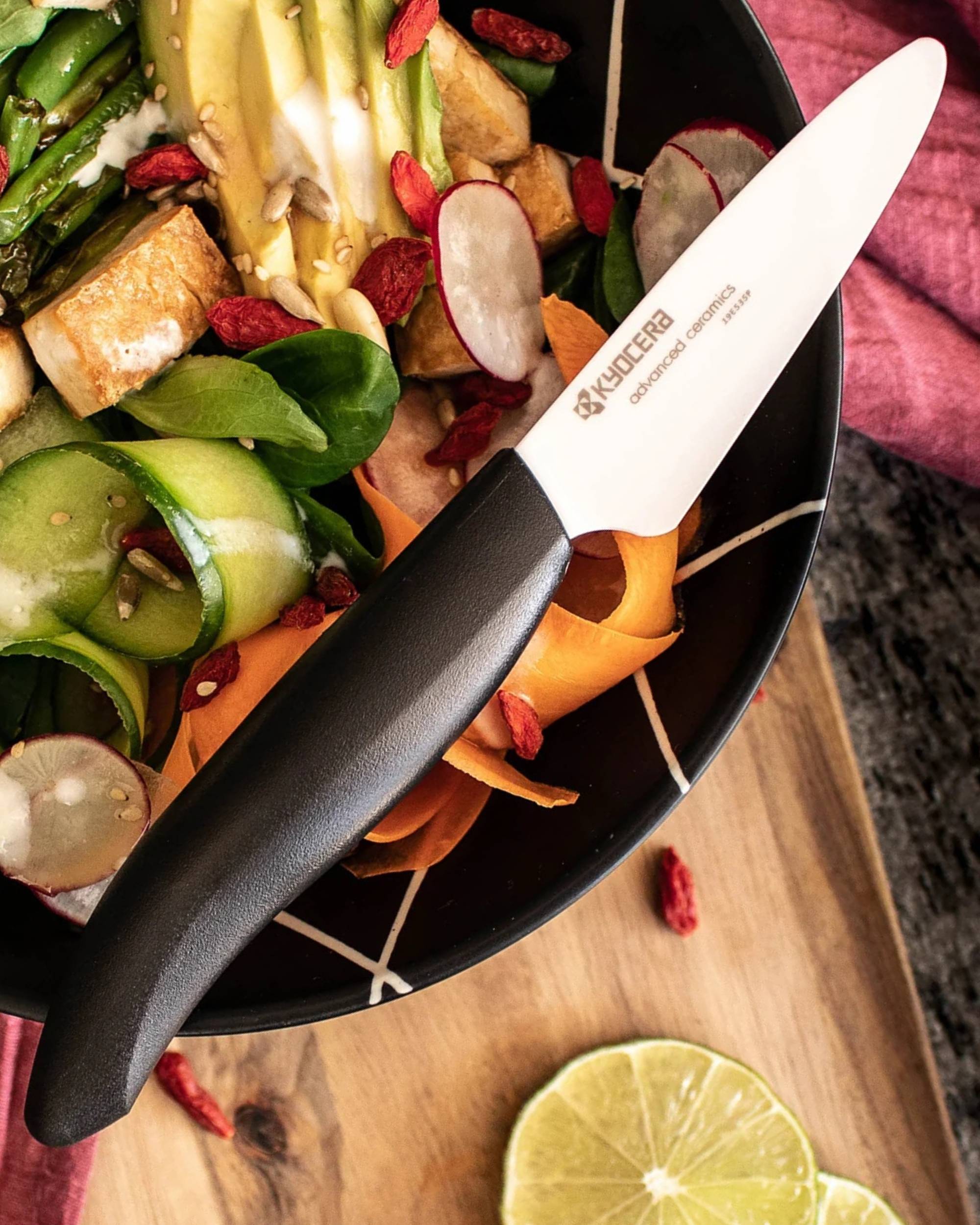 Kokkekniv, BIO fra Kyocera (hvitt blad)