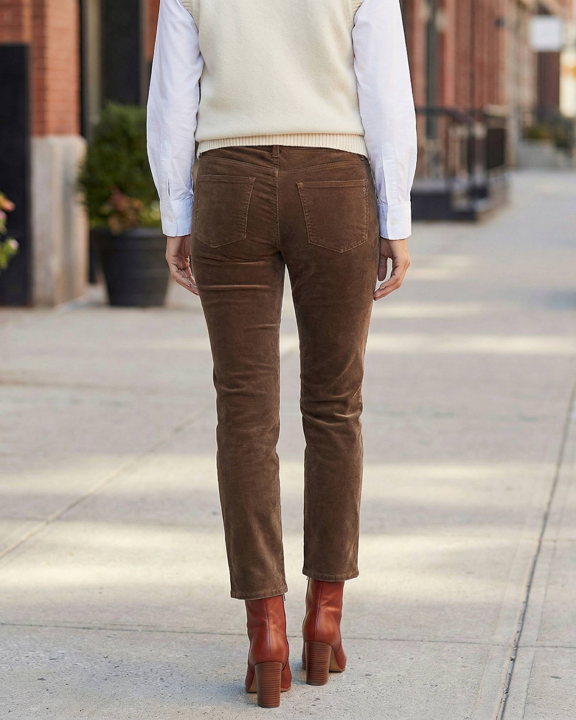 Piper Cropped Velvet fra Cambio