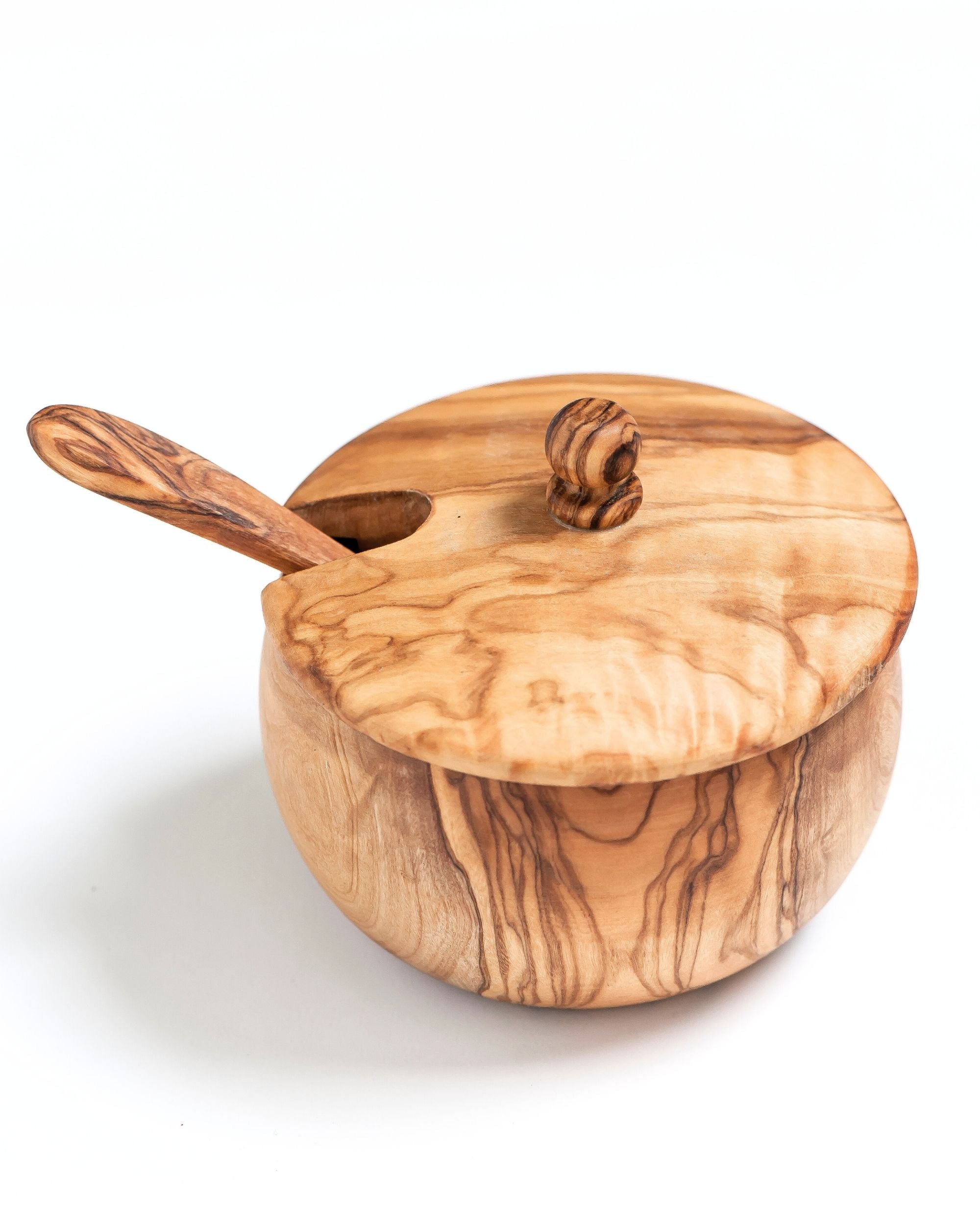 Parmesanboks med skje i tre fra OlivArte