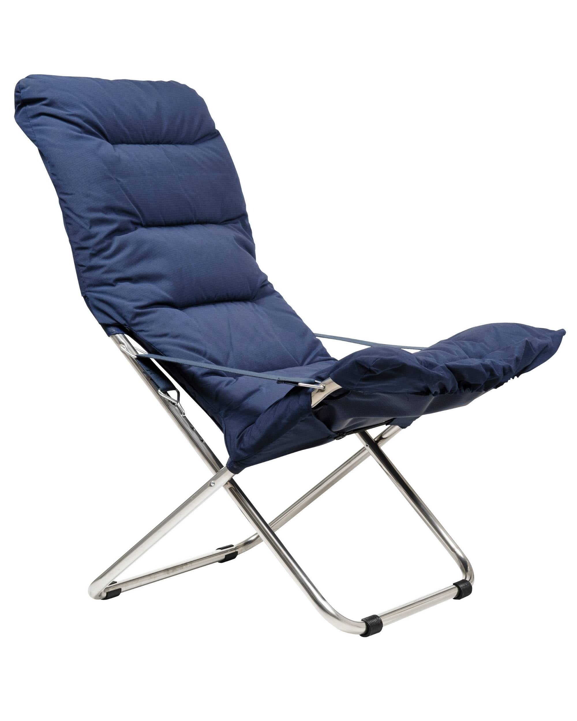 Solstol Fiesta Soft fra FIAM i blå på hvit bakgrunn