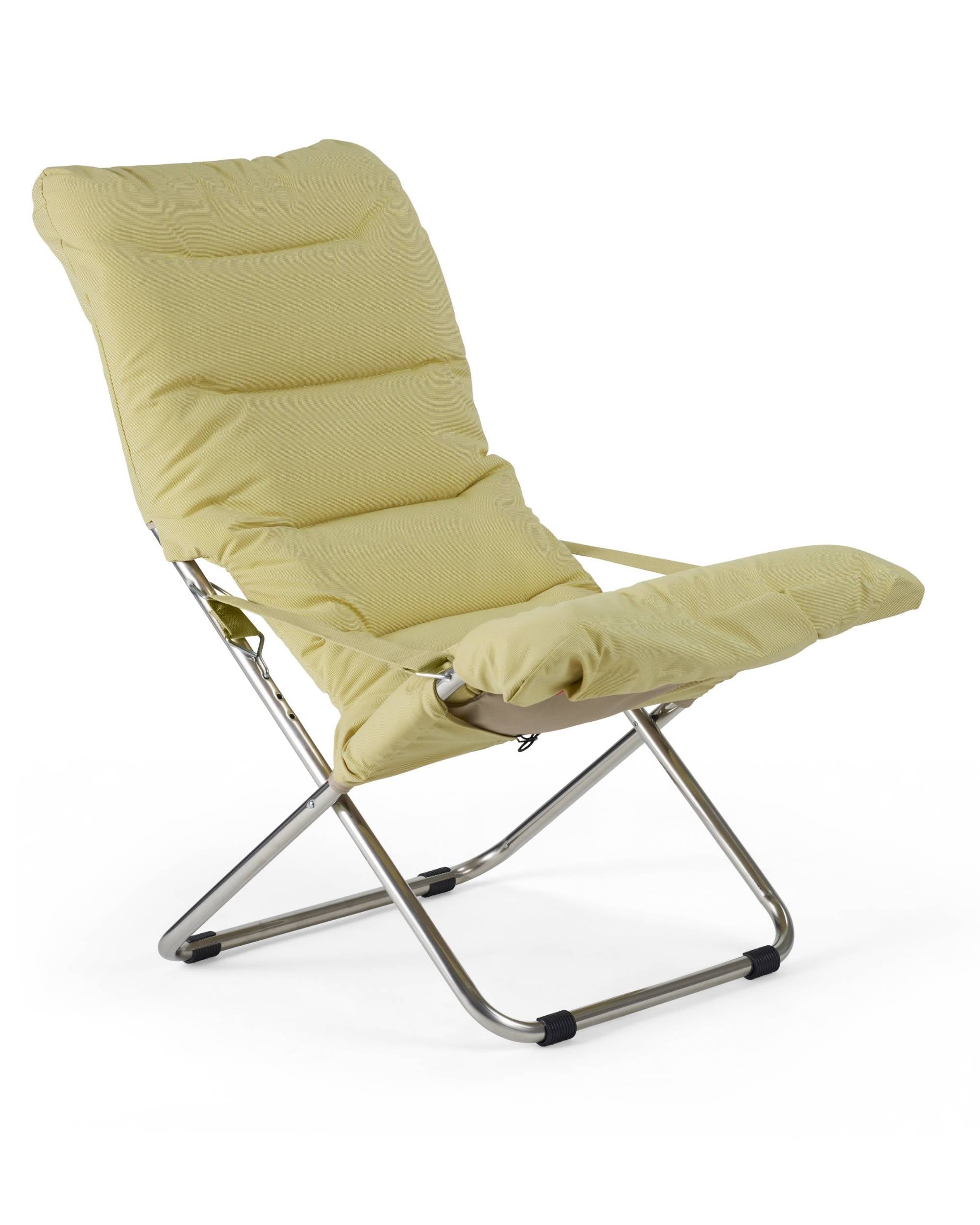 Solstol Fiesta Soft fra FIAM i gul på hvit bakgrunn