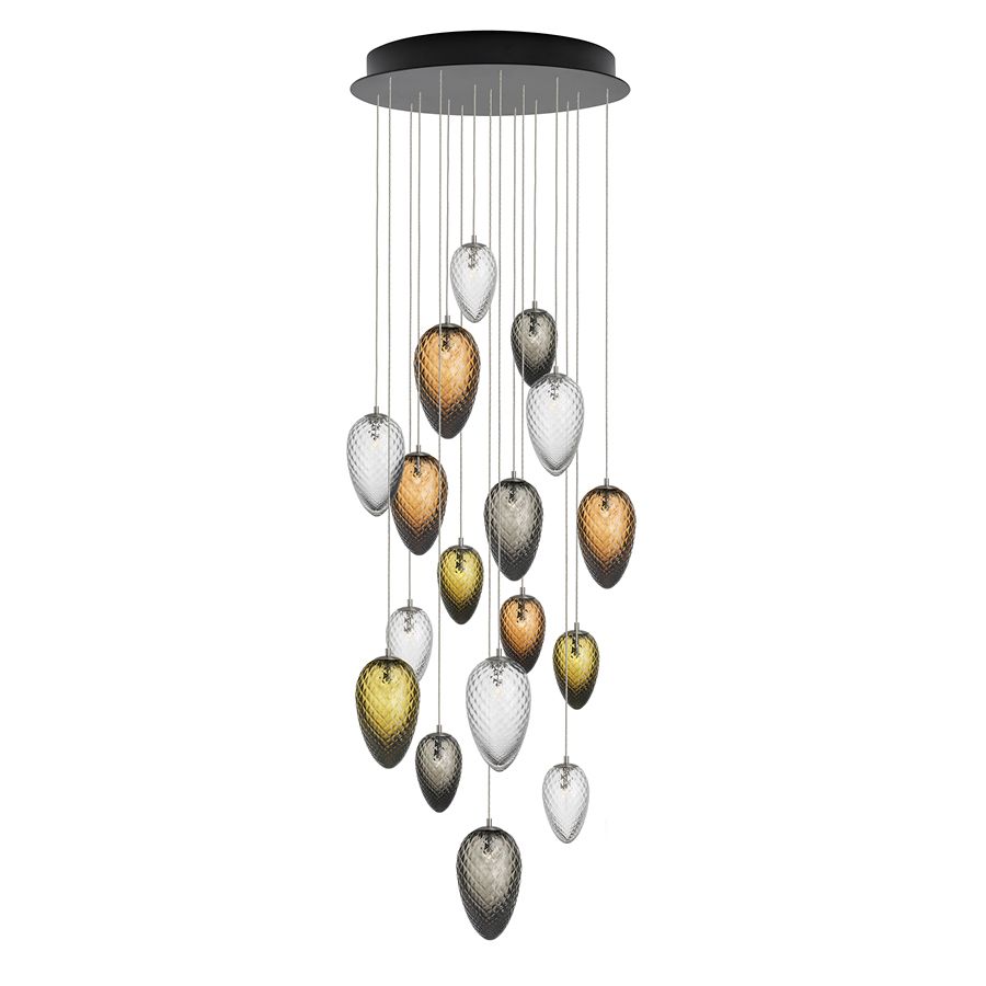 Krystallkongle Sambu 17 stk fra Hadeland Glassverk