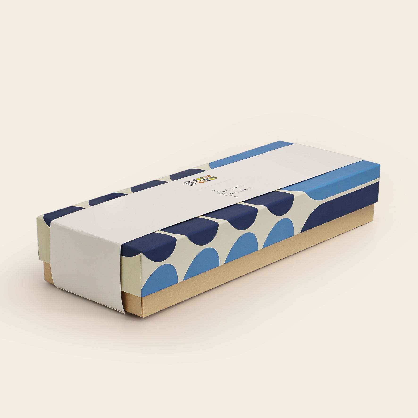 Lekker innpakning av Orla Kiely champagne glass